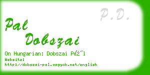 pal dobszai business card